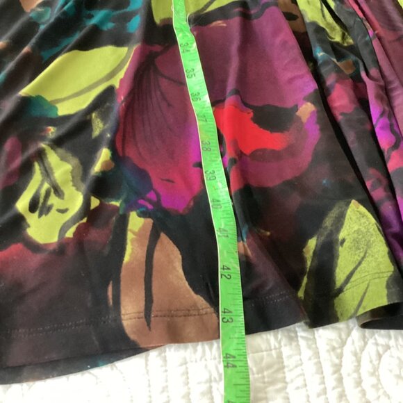 Kim Rogers Woman Dress Plus Size 20W Multi-Color Floral Print Knot Front Waterco - Picture 9 of 13